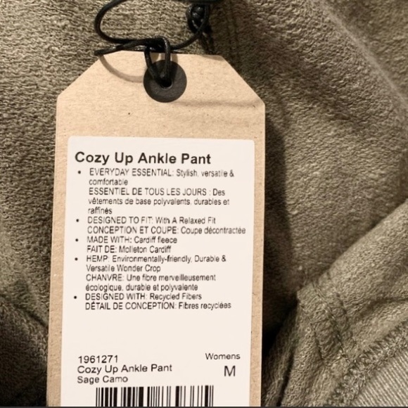 Prana Cozy Up Ankle Pant Sage Camo NWT - Picture 6 of 7